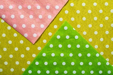 Multi Coloured background on dots. Geometric background on points.