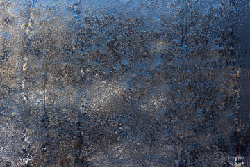 frosty patterns on the winter window