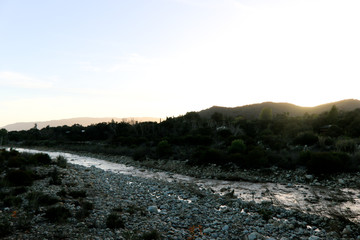Ojai Valley California mountains in nature after rain