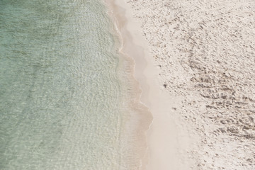 Fototapeta na wymiar Blue ocean wave on sandy beach