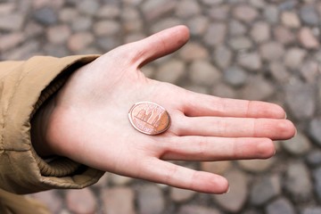 Souvenir coin for memory in Tallinn