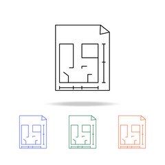 Area square house icon. Elements of real estate in multi colored icons. Premium quality graphic design icon. Simple icon for websites, web design, mobile app