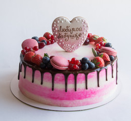 Biscuit cake with berries