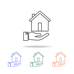 Ownership insurance icon. Elements of real estate in multi colored icons. Premium quality graphic design icon. Simple icon for websites, web design, mobile app