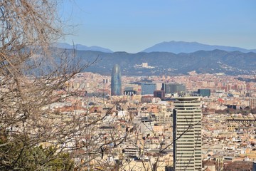 Veduta di Barcellona dalla collina