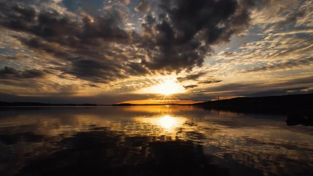 Sunset timelapse a lot of cloud movement, Pyh&radic;&sect;j&radic;&sect;rvi Tampere