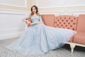 Fototapeta premium elegant woman in dress