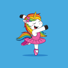 unicorn ballet cartoon © Hadi