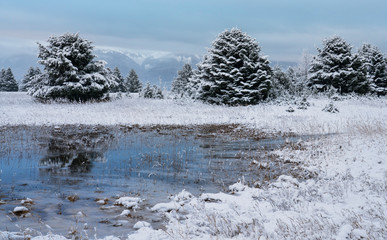 First snow in Gustavus