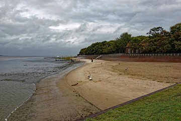 Plage de Dangast, Baie de Jade, Varel, Basse-Saxe, Allemagne