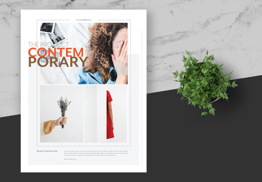 Event Flyer Layout with Red Accents