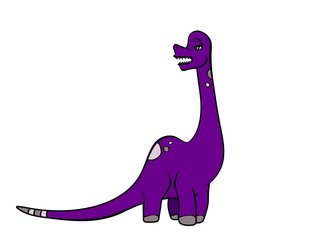 vector illustration of cartoon dinosaur