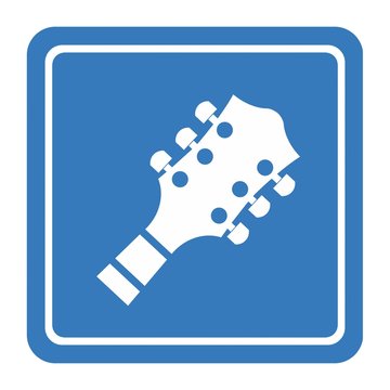 T&ecirc;te de guitare dans un panneau