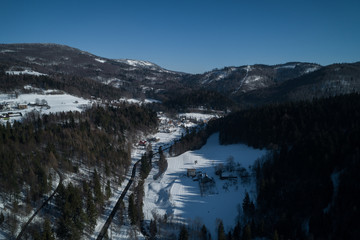 Obraz premium wisła krajobraz - ferie zimowe