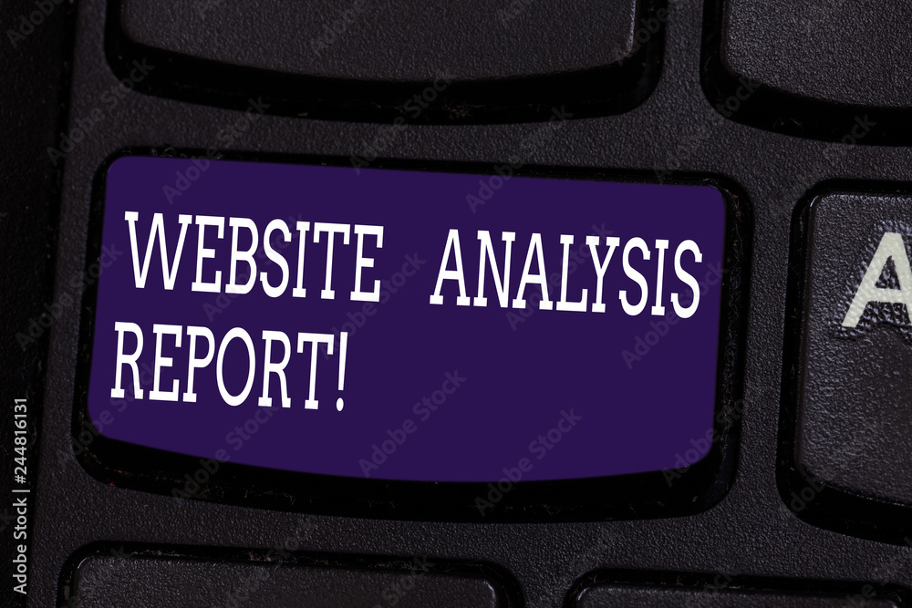 Fototapete text sign showing website analysis report. conceptual photo process of studying the behavior of webs