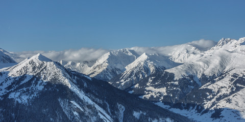 Winterlandschaft Panorama der Alpen
