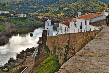Fototapeta na wymiar Medieval Castle Walls of Mertola. Alentejo, Portugal