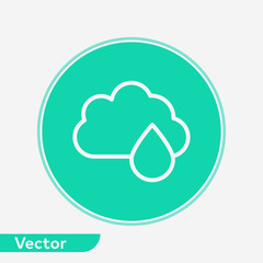 Rainy vector icon sign symbol