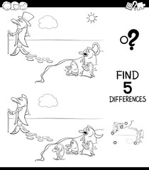 find differences activity color book