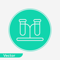 Test tube vector icon sign symbol