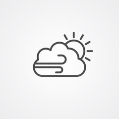 Windy vector icon sign symbol