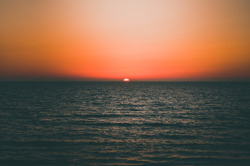 Frankreich Atlantik Sonnenuntergang