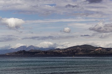 Landscape at the coast in Northern Corsica near Ile Rousse.