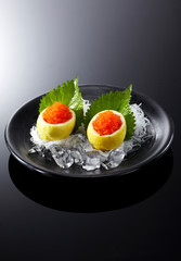 Delicious Japanese food, Fresh sashimi