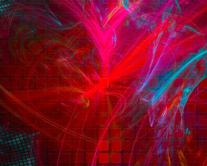  abstract digital fractal, fantasy design, party