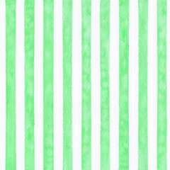 Green watercolor stipes background. Seamless pattern.