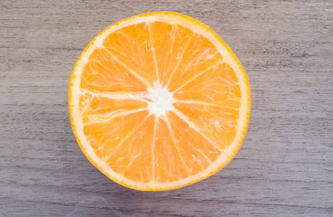 orange on a wooden background