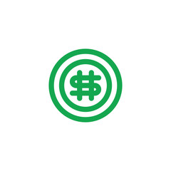 Circle with Dollar logo design