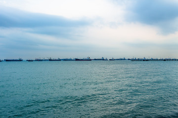 ships on the bay