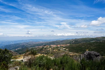 Fototapeta na wymiar Montemuro Mountain Range Panoramic View