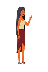 young woman standing avatar character