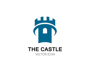 Naklejka premium Castle Logo vector icon