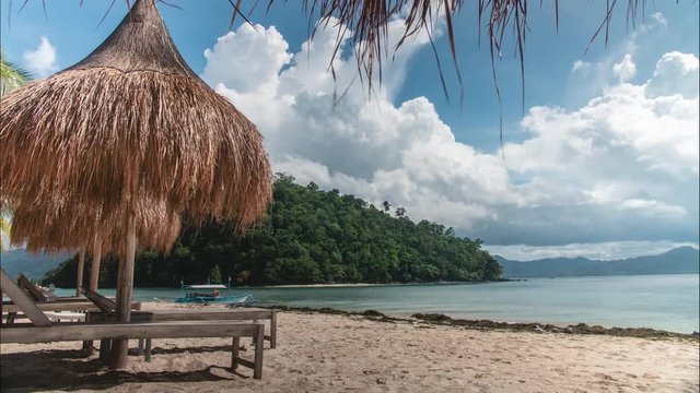 Beach bed Philippines time lapse