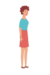 young woman standing avatar character