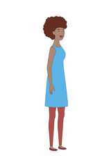 young woman standing avatar character