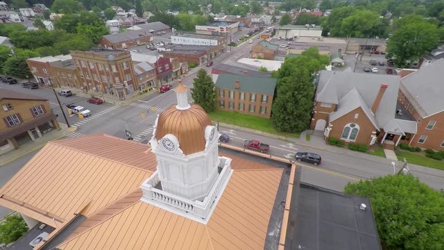 Aerial views of Romney, West Virginia.