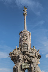Fototapeta premium The Triumph of Saint Raphael (Triunfo de San Rafael) - monument to Archangel Raphael built in the seventeenth century in Cordoba next to the Mosque-Cathedral. Spain.