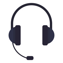 headphone with microphone icon