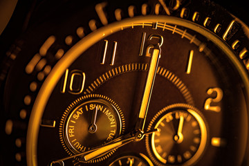 Fototapeta premium Man Sporty gold watch. 
