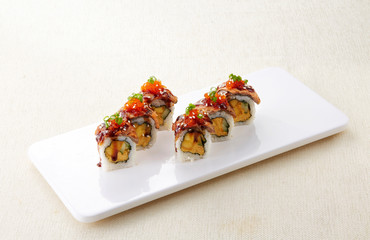 Delicious Japanese food, sushi combo