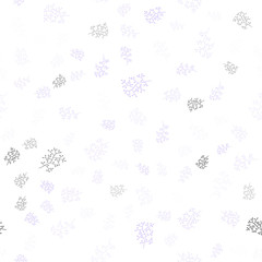 Light Purple vector seamless elegant template with leaves, branches.