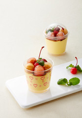 Delicious fruit pudding