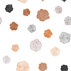 Dark Red vector seamless elegant pattern with flowers.