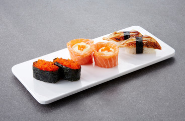 Delicious Japanese food, sushi combo