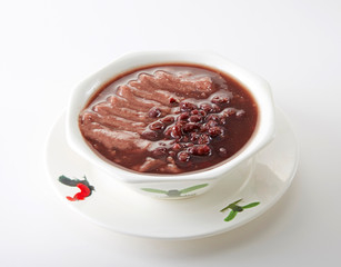 Delicious food, red bean and glutinous rice dessert