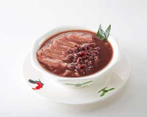 Delicious food, red bean and glutinous rice dessert